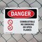 Signmission Combustible No Smoking Or Open Flames Danger Sign, Plastic, 10in W x 7in L, 2PK OS-2PACK-DS-P-710-L-1073 - alternate 4